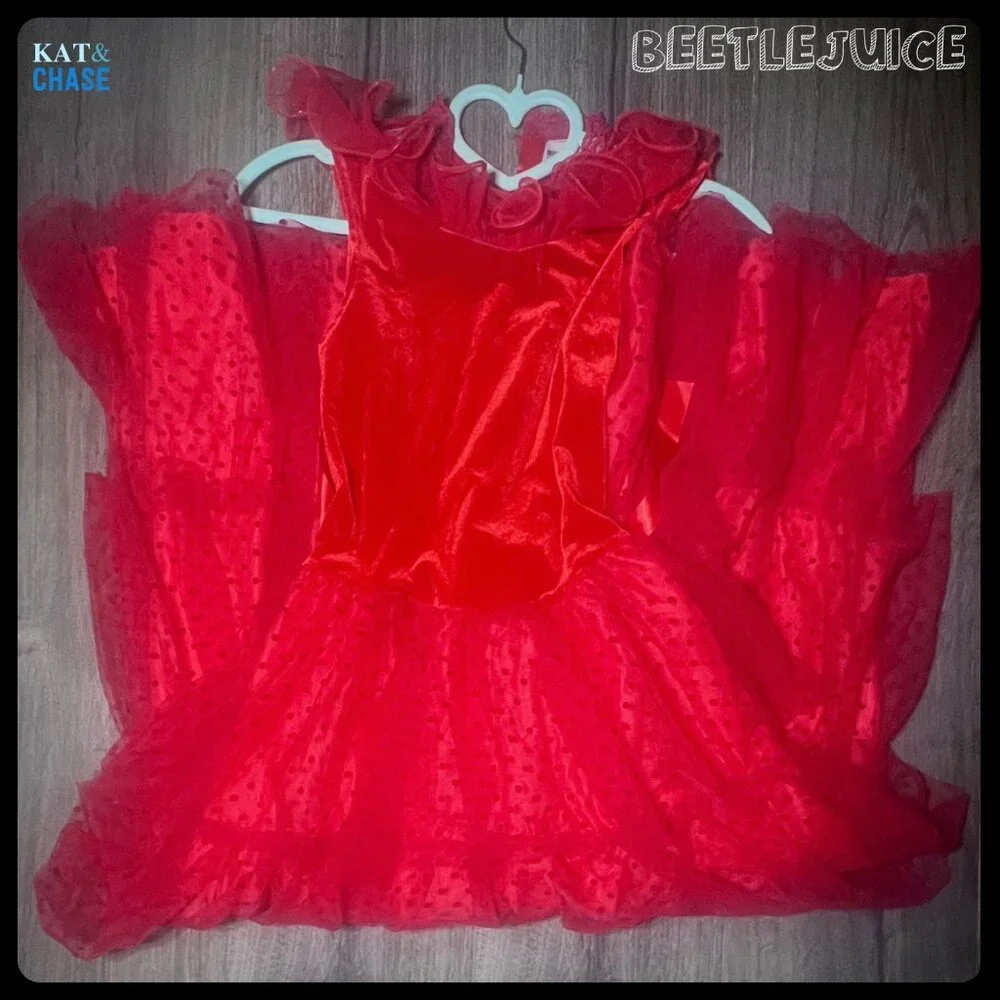 Spirit Halloween Beetlejuice Bride Lydia Deetz Dress Youth L 12-14 Kids Costume - Picture 9 of 12